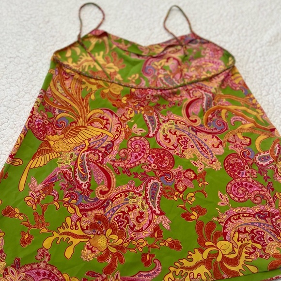 Natori Green and Pink Paisley Pajama Set - Picture 7 of 16
